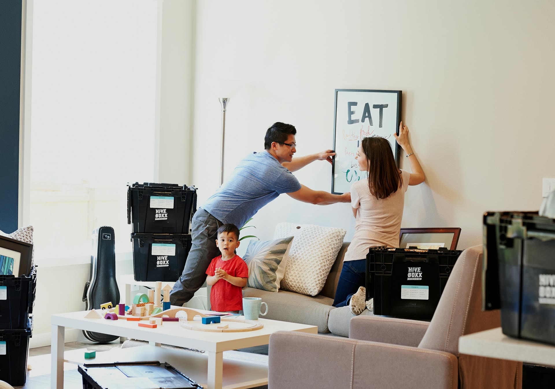 Couple reviewing mortgage documents together